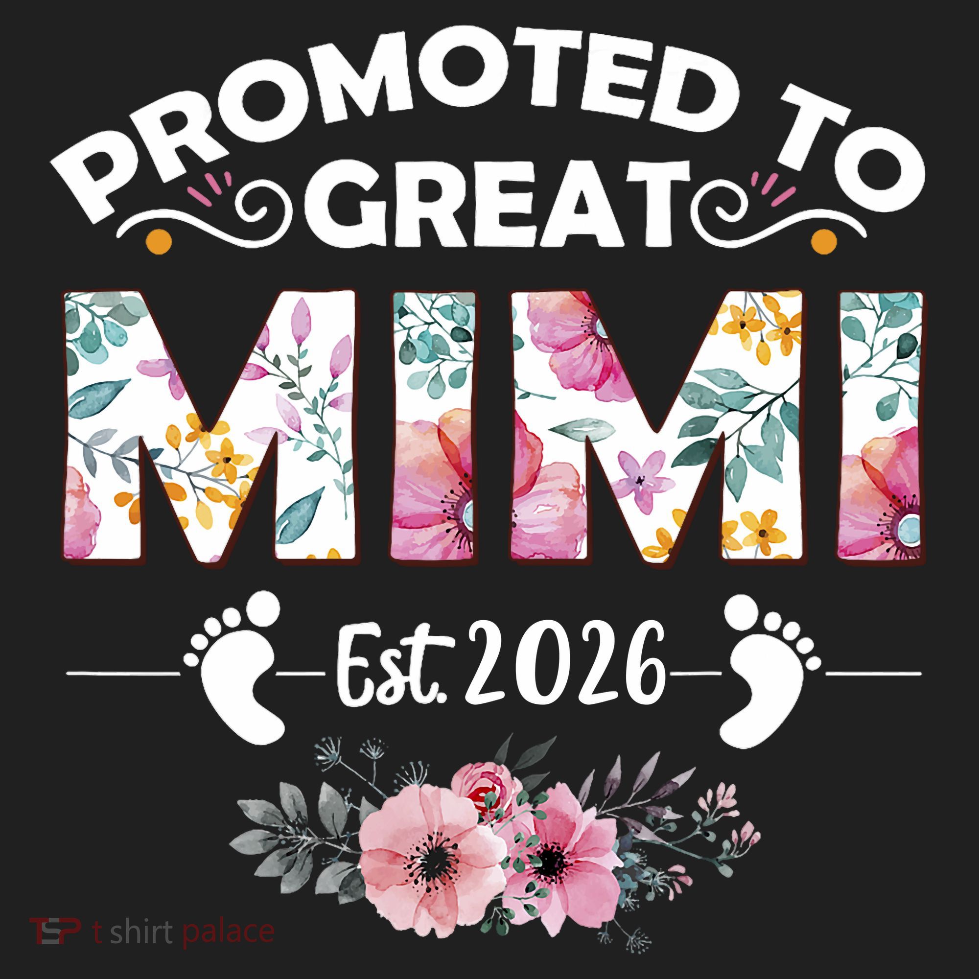Cute Floral Promoted To Great Mimi Est 2026  Golf Towel