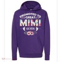 Cute Floral Promoted To Great Mimi Est 2026  Hoodie thumb 0
