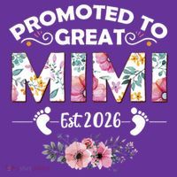 Cute Floral Promoted To Great Mimi Est 2026  Hoodie thumb 2