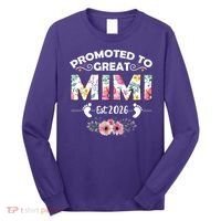 Cute Floral Promoted To Great Mimi Est 2026  Long Sleeve Shirt thumb 0