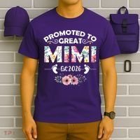 Cute Floral Promoted To Great Mimi Est 2026  T-Shirt thumb 6