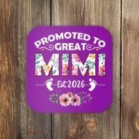 Cute Floral Promoted To Great Mimi Est 2026  Coaster thumb 0