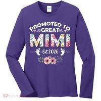 Cute Floral Promoted To Great Mimi Est 2026  Women's Long Sleeve Shirt thumb 0