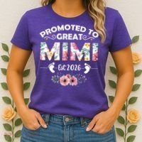 Cute Floral Promoted To Great Mimi Est 2026  Women's T-Shirt thumb 2