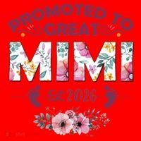 Cute Floral Promoted To Great Mimi Est 2026  Santa Hat thumb 1