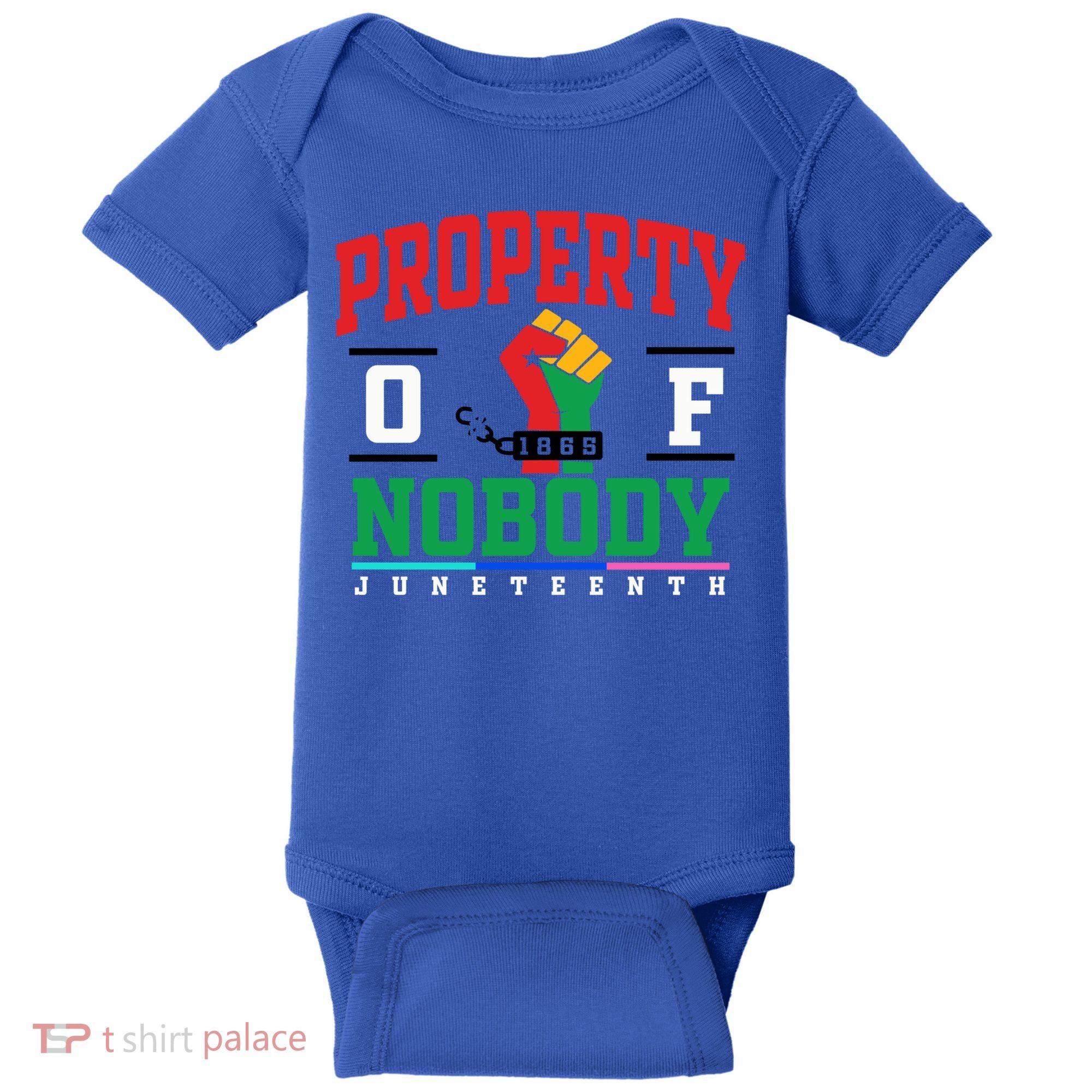 Classic Funny Property Of Nobody Freedom Melanin Junenth Gift Baby Bodysuit