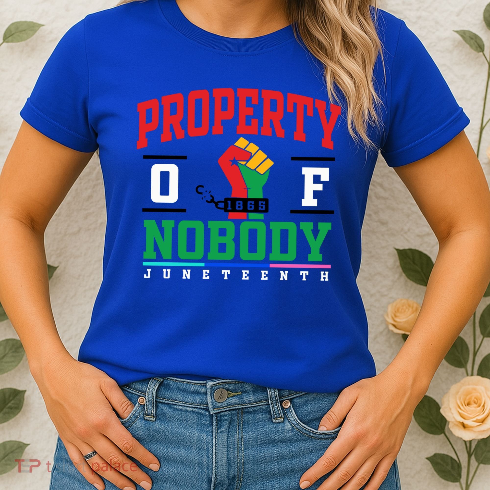 Classic Funny Property Of Nobody Freedom Melanin Junenth Gift Women's T-Shirt