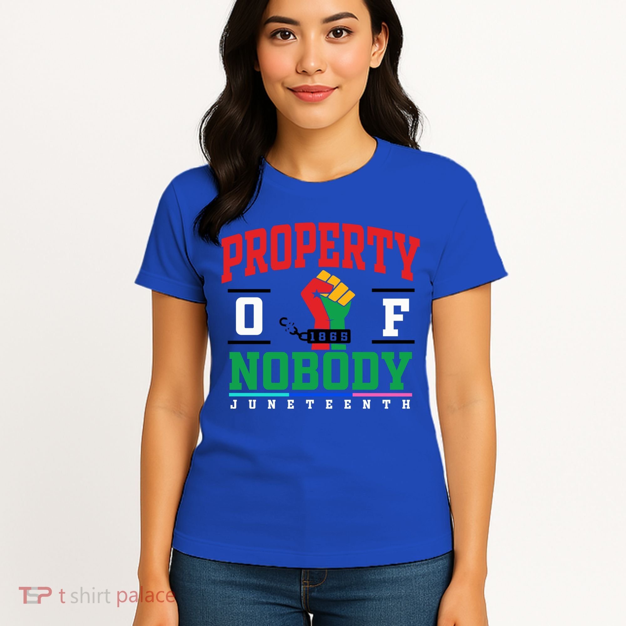 Classic Funny Property Of Nobody Freedom Melanin Junenth Gift Women's T-Shirt