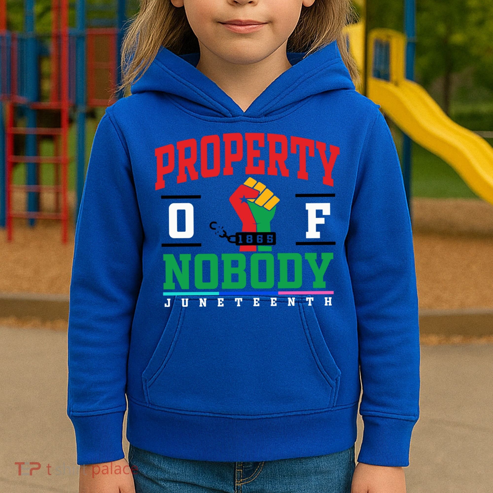 Classic Funny Property Of Nobody Freedom Melanin Junenth Gift Kids Hoodie