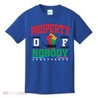 Classic Funny Property Of Nobody Freedom Melanin Junenth Gift Kids T-Shirt thumb 0