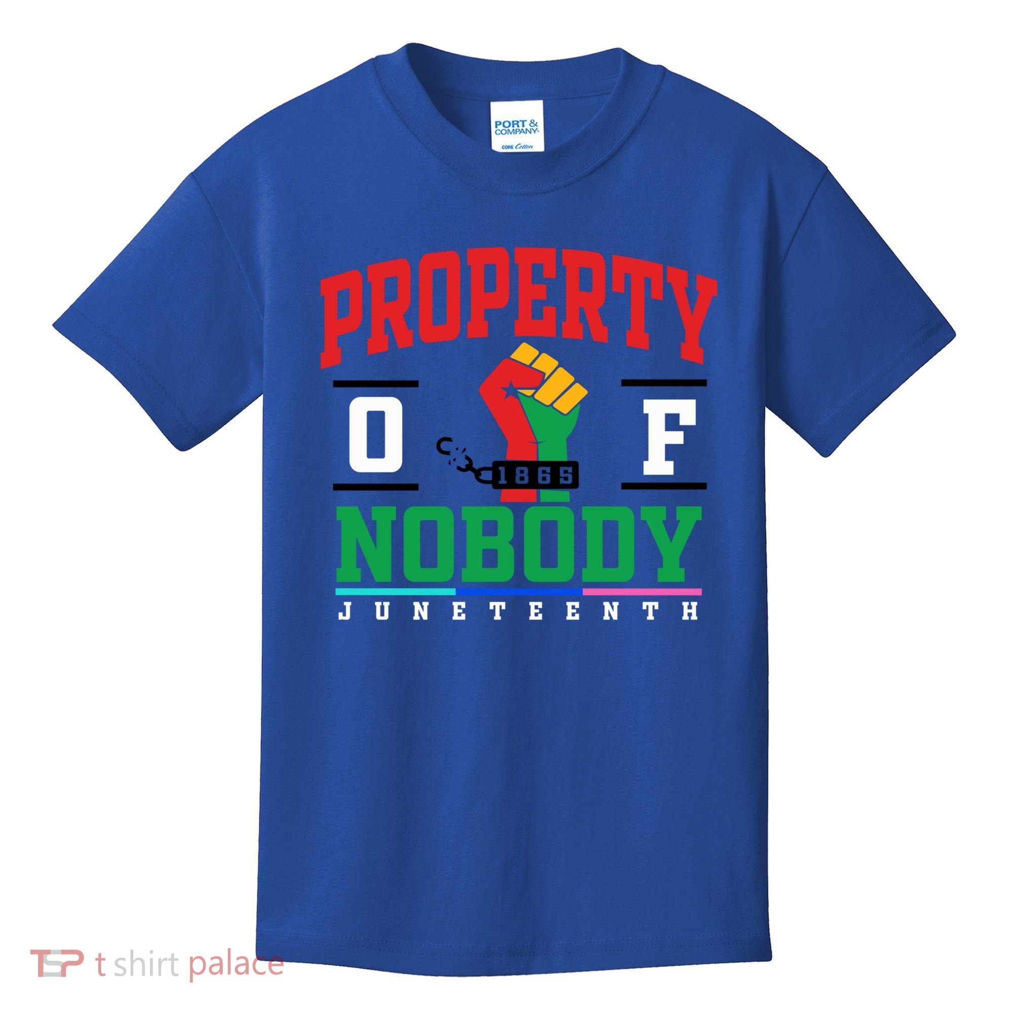 Classic Funny Property Of Nobody Freedom Melanin Junenth Gift Kids T-Shirt