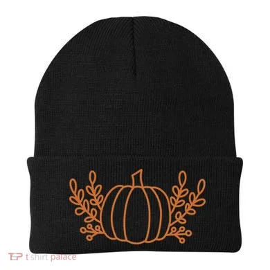 Cool Fancy Pumpkin Fall Beanie