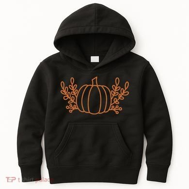 Cool Fancy Pumpkin Fall Kids Hoodie