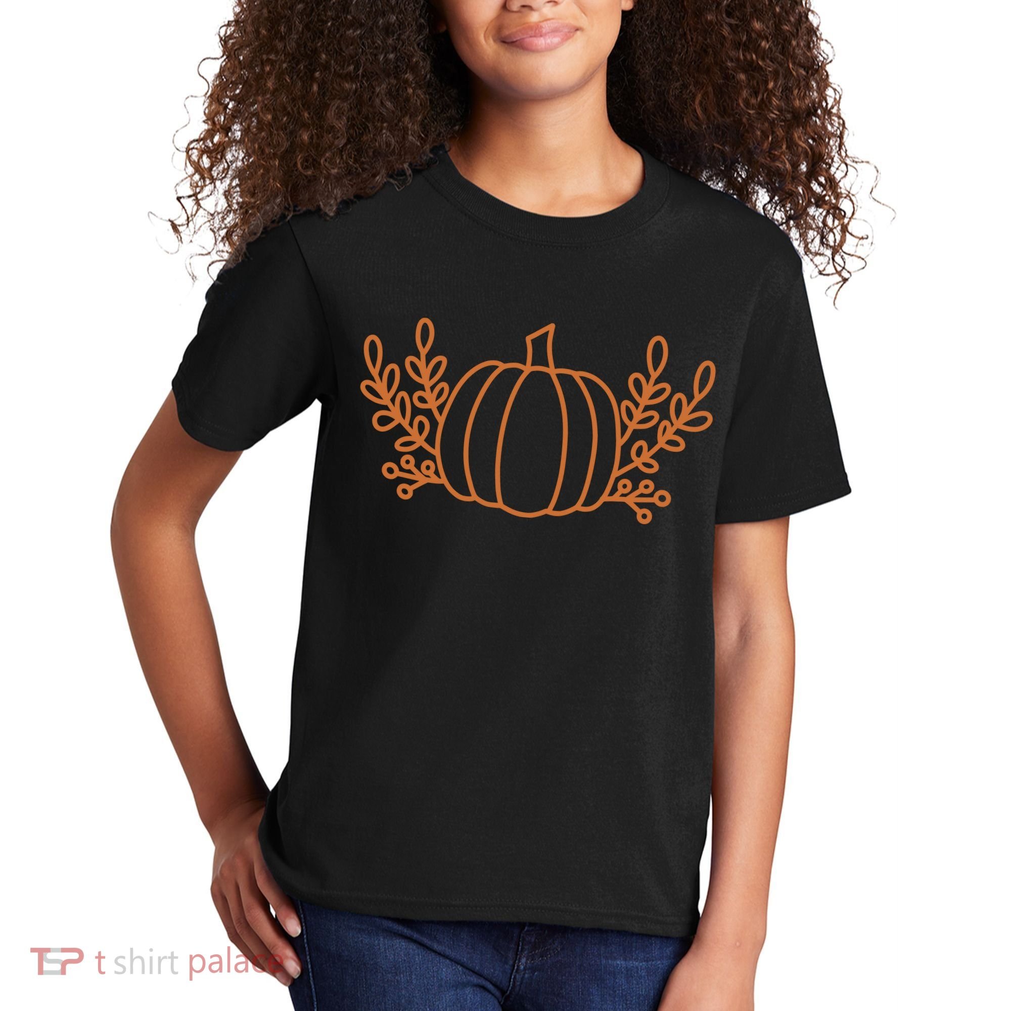 Cool Fancy Pumpkin Fall Kids T-Shirt