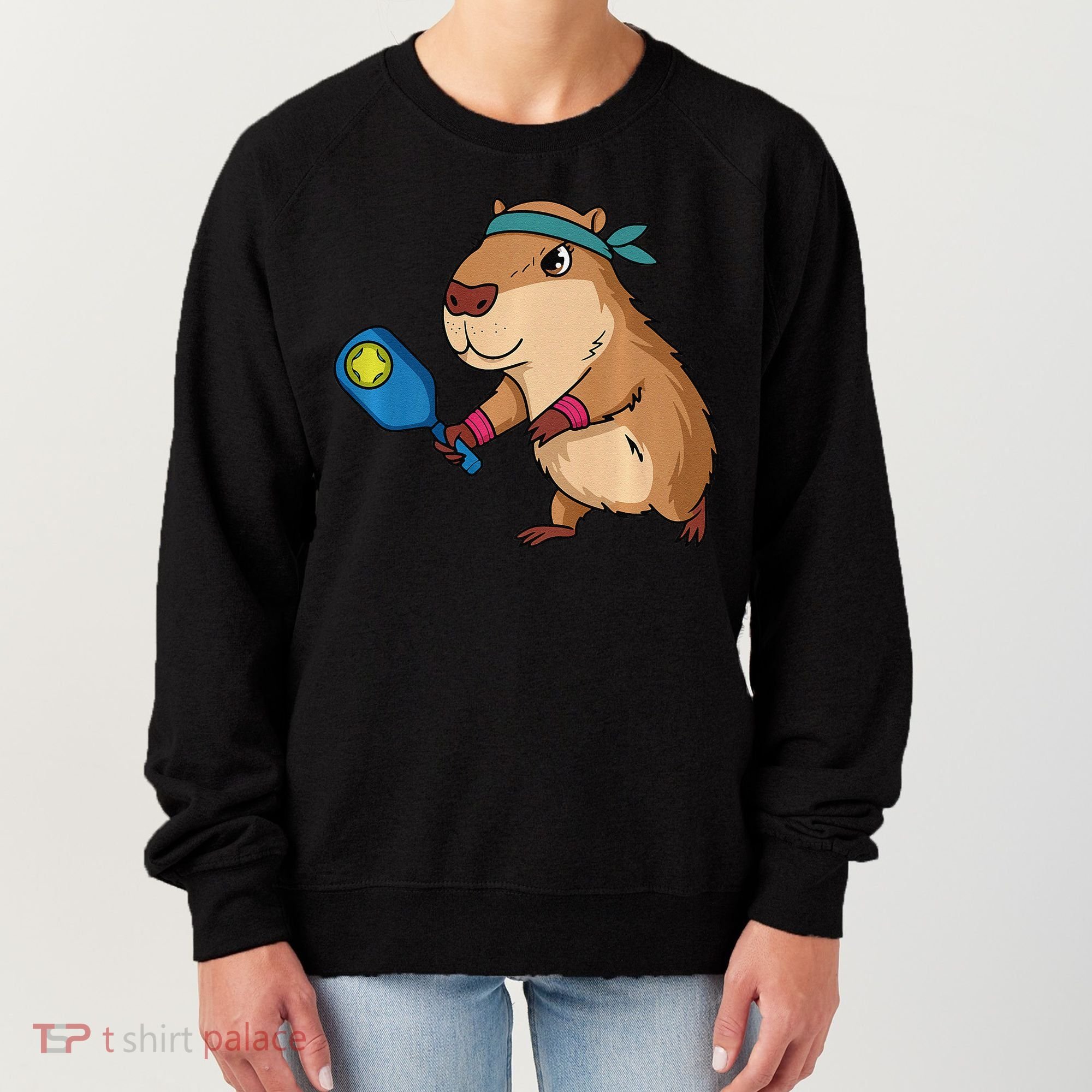 Capybara Funny Pickleball Capybara Pickle Ball Women Women's Sweatshirt