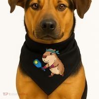 Capybara Funny Pickleball Capybara Pickle Ball Women USA-Made Doggie Bandana thumb 1