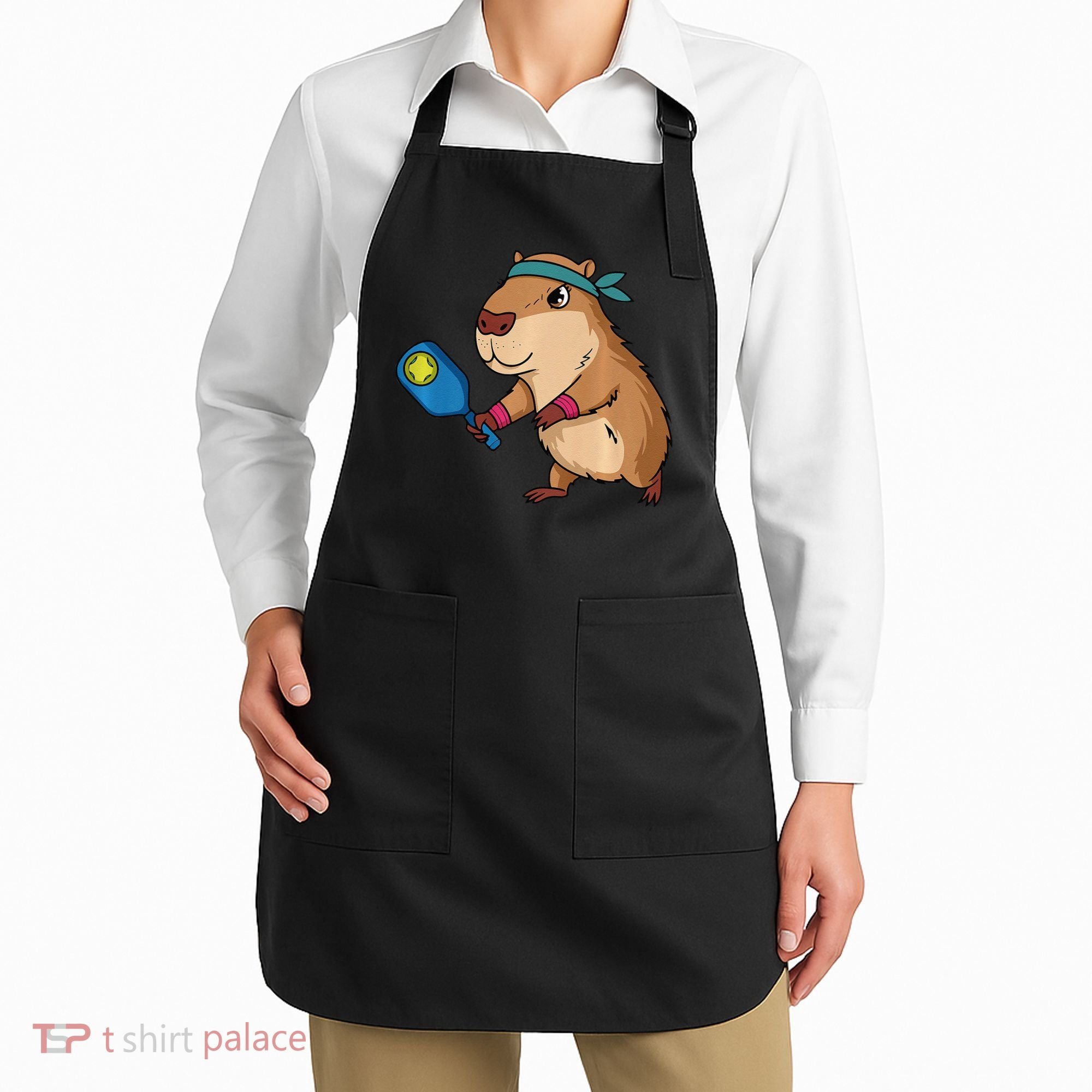 Capybara Funny Pickleball Capybara Pickle Ball Women Apron