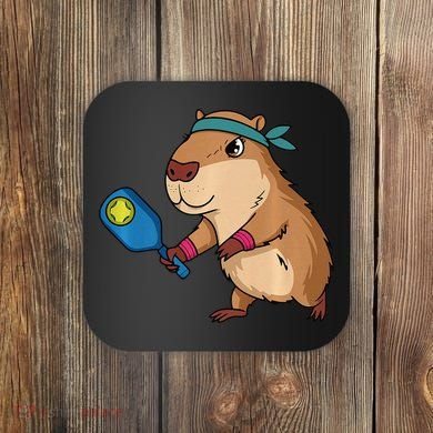Capybara Funny Pickleball Capybara Pickle Ball Women Coaster
