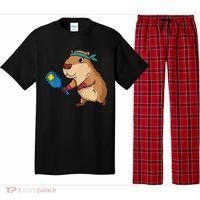 Capybara Funny Pickleball Capybara Pickle Ball Women Pajama Set thumb 0