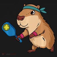 Capybara Funny Pickleball Capybara Pickle Ball Women Ornament thumb 1