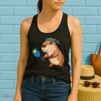 Capybara Funny Pickleball Capybara Pickle Ball Women Women's Tank Top thumb 2