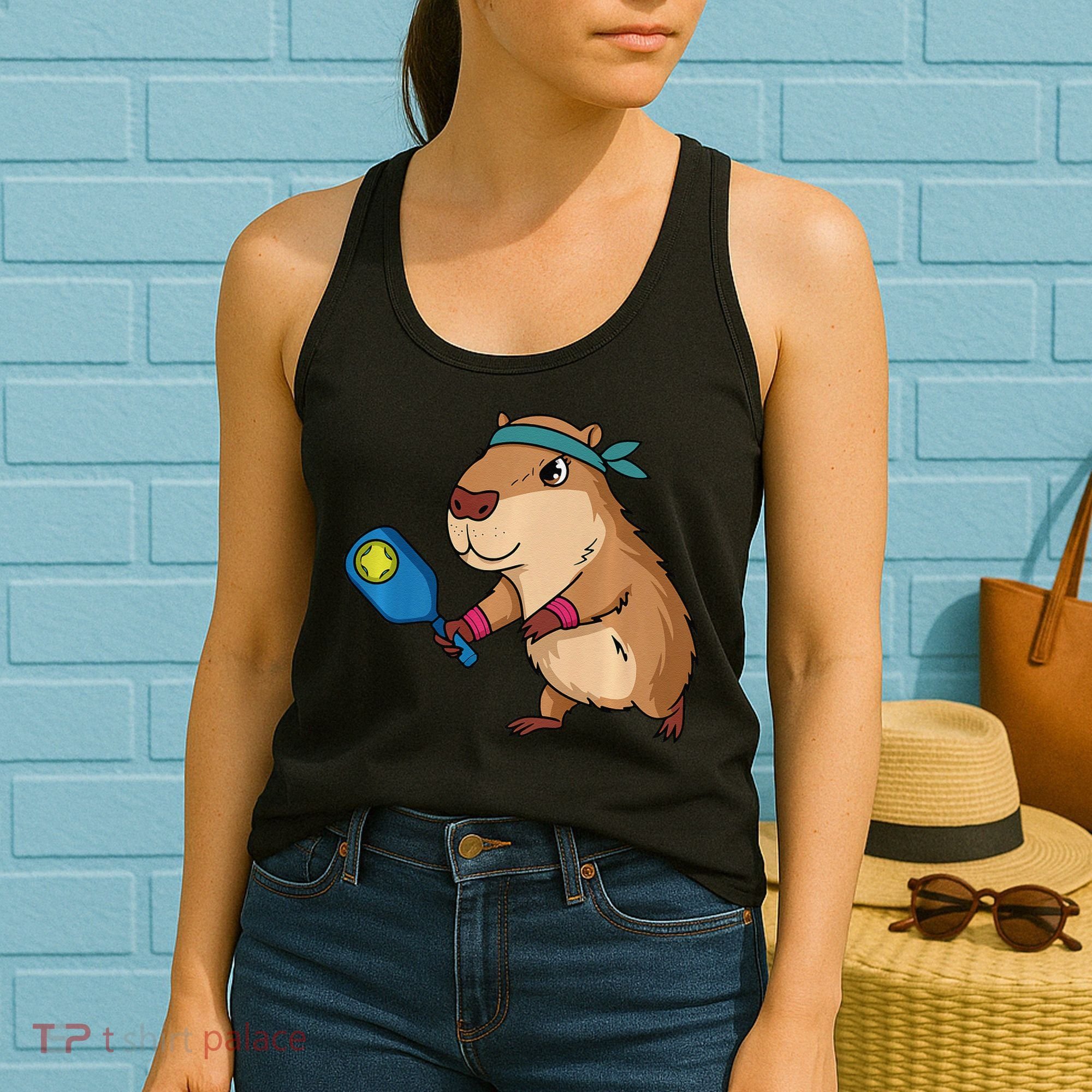 Capybara Funny Pickleball Capybara Pickle Ball Women Women's Tank Top