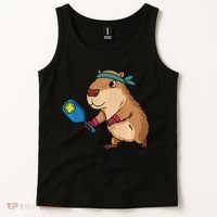 Capybara Funny Pickleball Capybara Pickle Ball Women Tank Top thumb 2