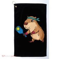 Capybara Funny Pickleball Capybara Pickle Ball Women Golf Towel thumb 0