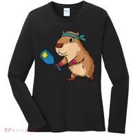 Capybara Funny Pickleball Capybara Pickle Ball Women Women's Long Sleeve Shirt thumb 0