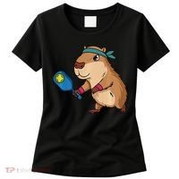 Capybara Funny Pickleball Capybara Pickle Ball Women Women's T-Shirt thumb 0