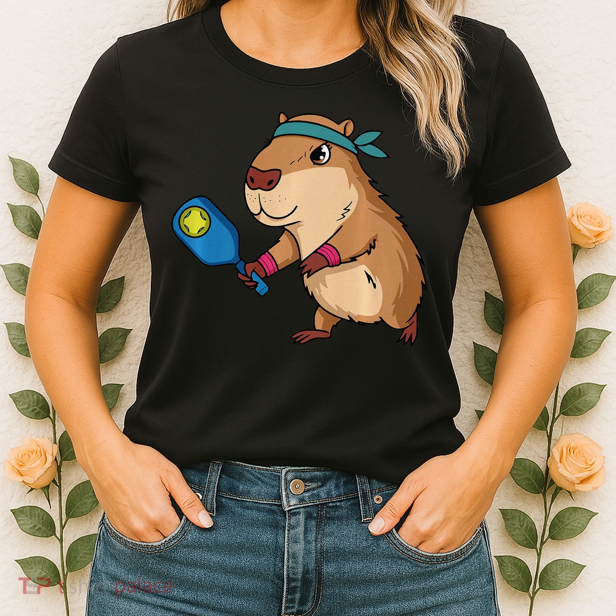 Capybara Funny Pickleball Capybara Pickle Ball Women Women's T-Shirt