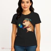Capybara Funny Pickleball Capybara Pickle Ball Women Women's T-Shirt thumb 4
