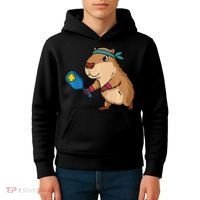 Capybara Funny Pickleball Capybara Pickle Ball Women Kids Hoodie thumb 4