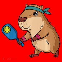 Capybara Funny Pickleball Capybara Pickle Ball Women Santa Hat thumb 1