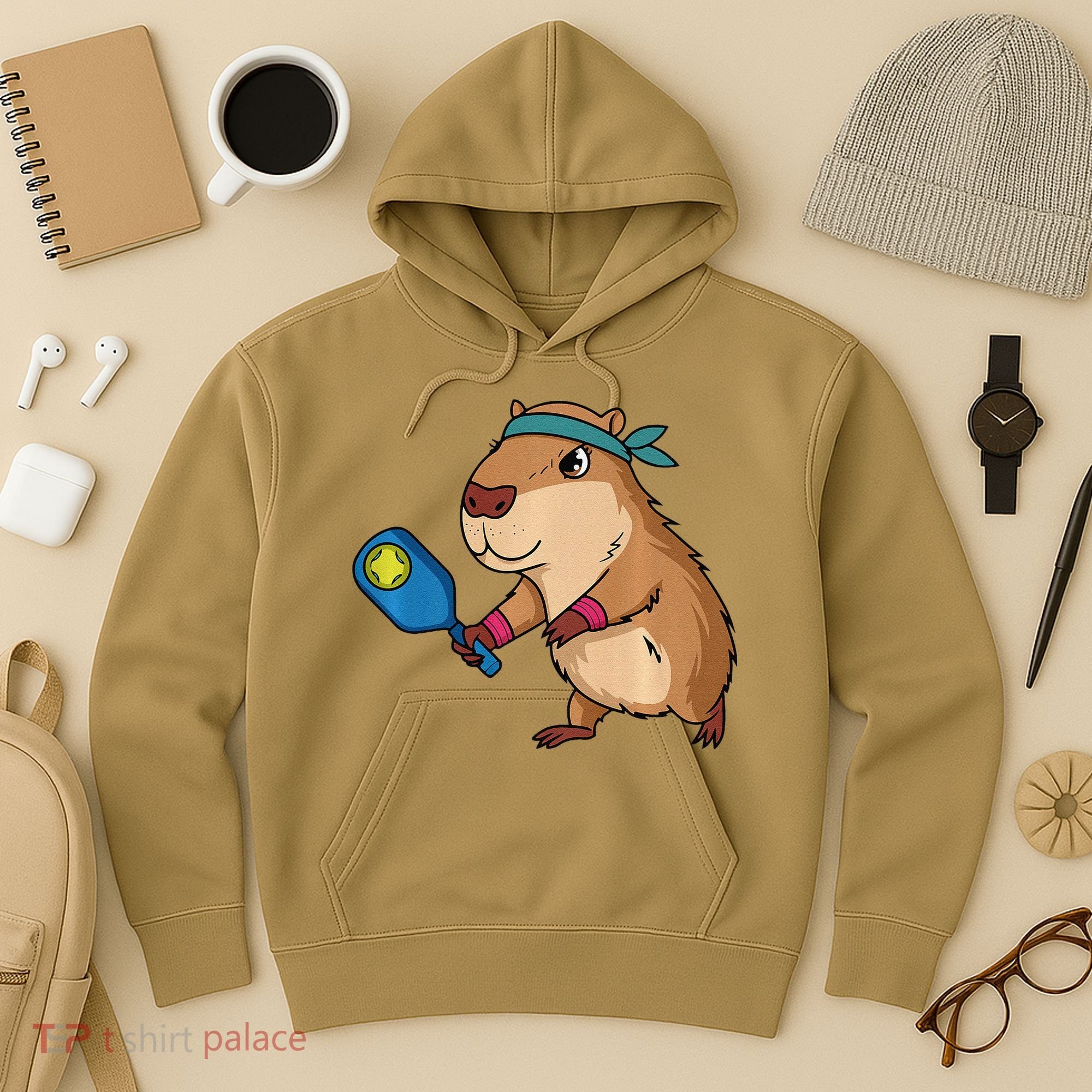 Capybara Funny Pickleball Capybara Pickle Ball Women Hoodie