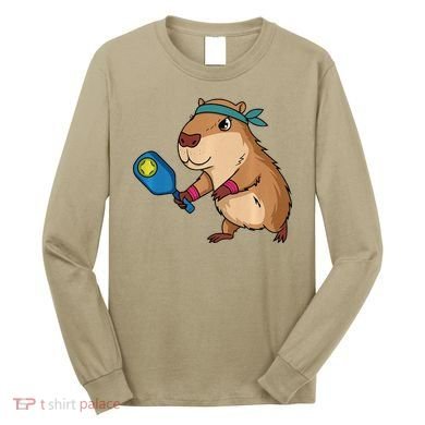 Capybara Funny Pickleball Capybara Pickle Ball Women Long Sleeve Shirt