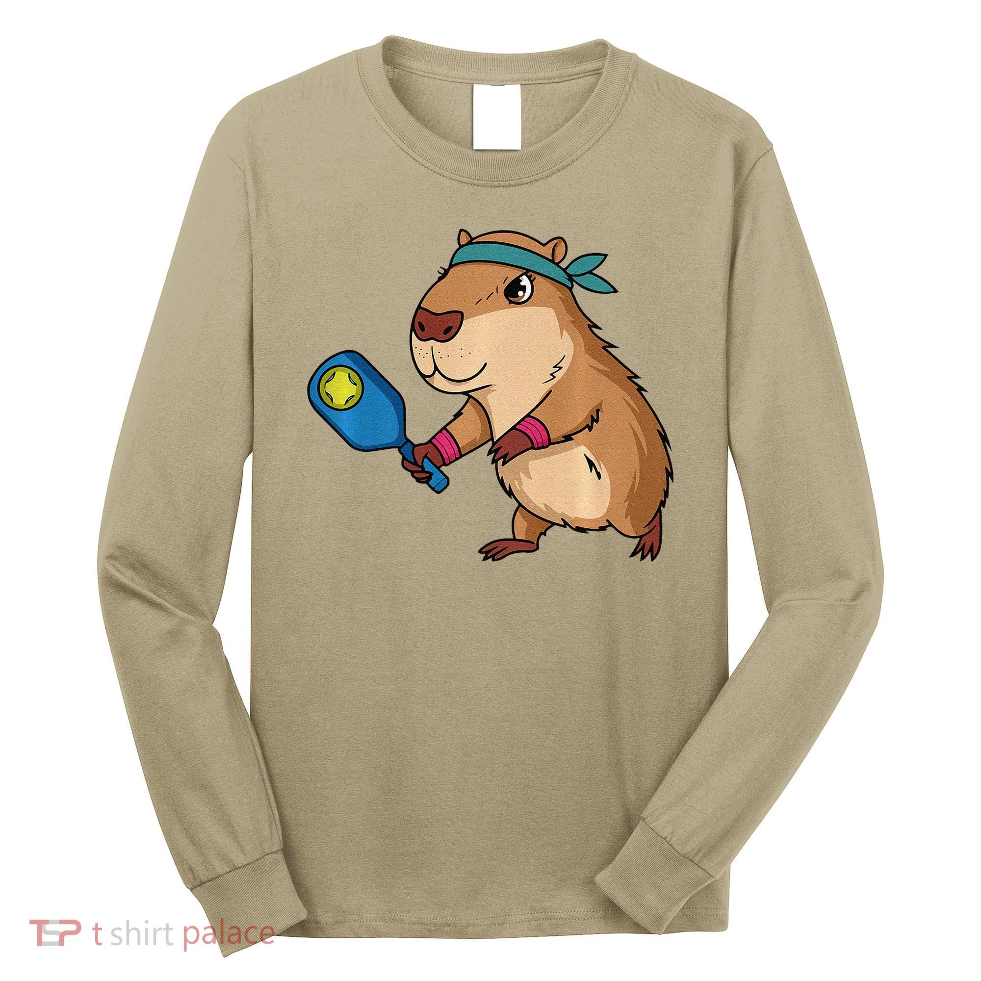 Capybara Funny Pickleball Capybara Pickle Ball Women Long Sleeve Shirt