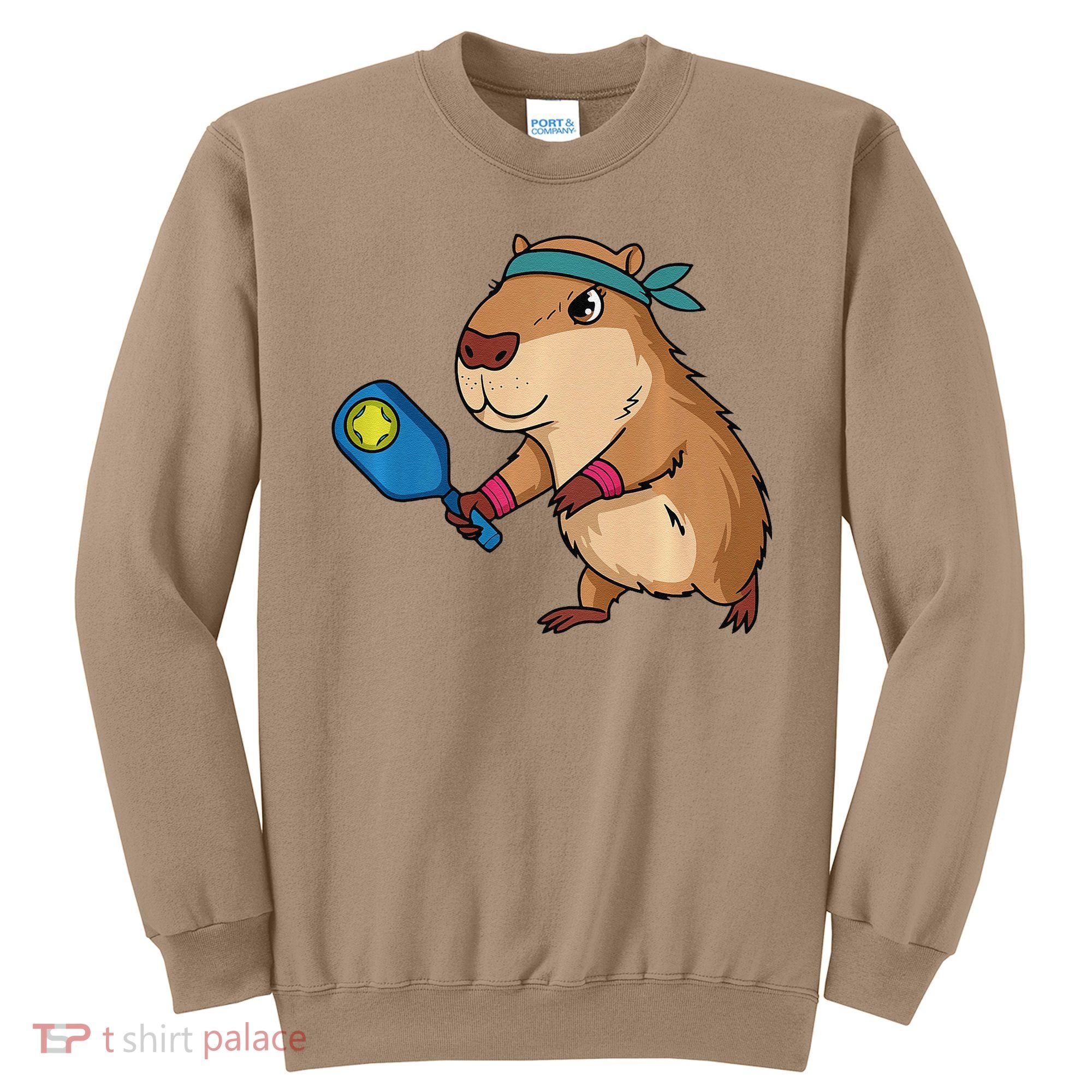 Capybara Funny Pickleball Capybara Pickle Ball Women Sweatshirt