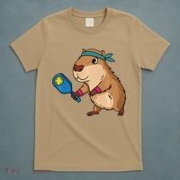 Capybara Funny Pickleball Capybara Pickle Ball Women T-Shirt thumb 5