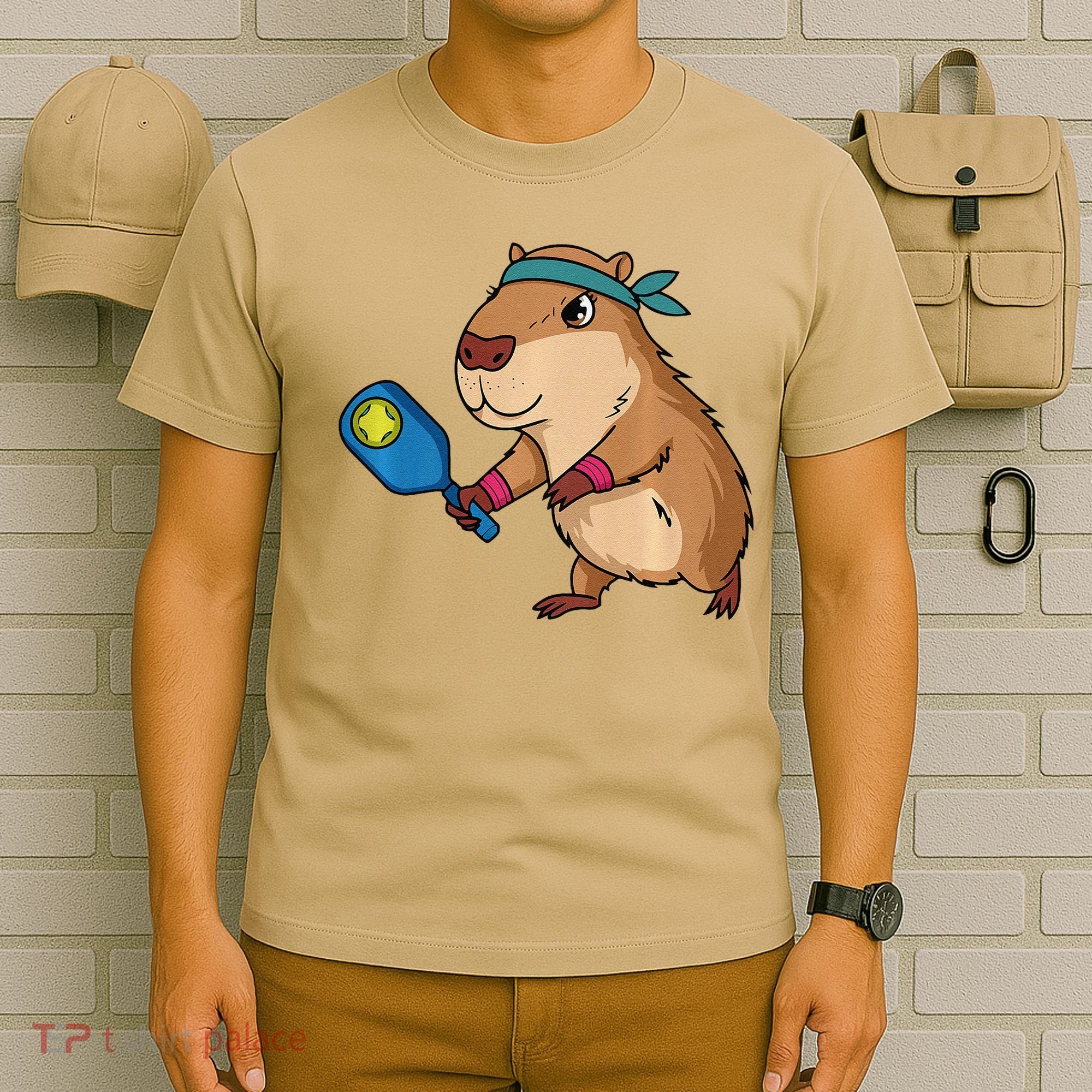 Capybara Funny Pickleball Capybara Pickle Ball Women T-Shirt