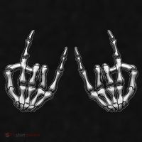 Cool Funny Punk Rock On Skeleton Hands Ladies PosiCharge Tri-Blend Wicking Tank thumb 2