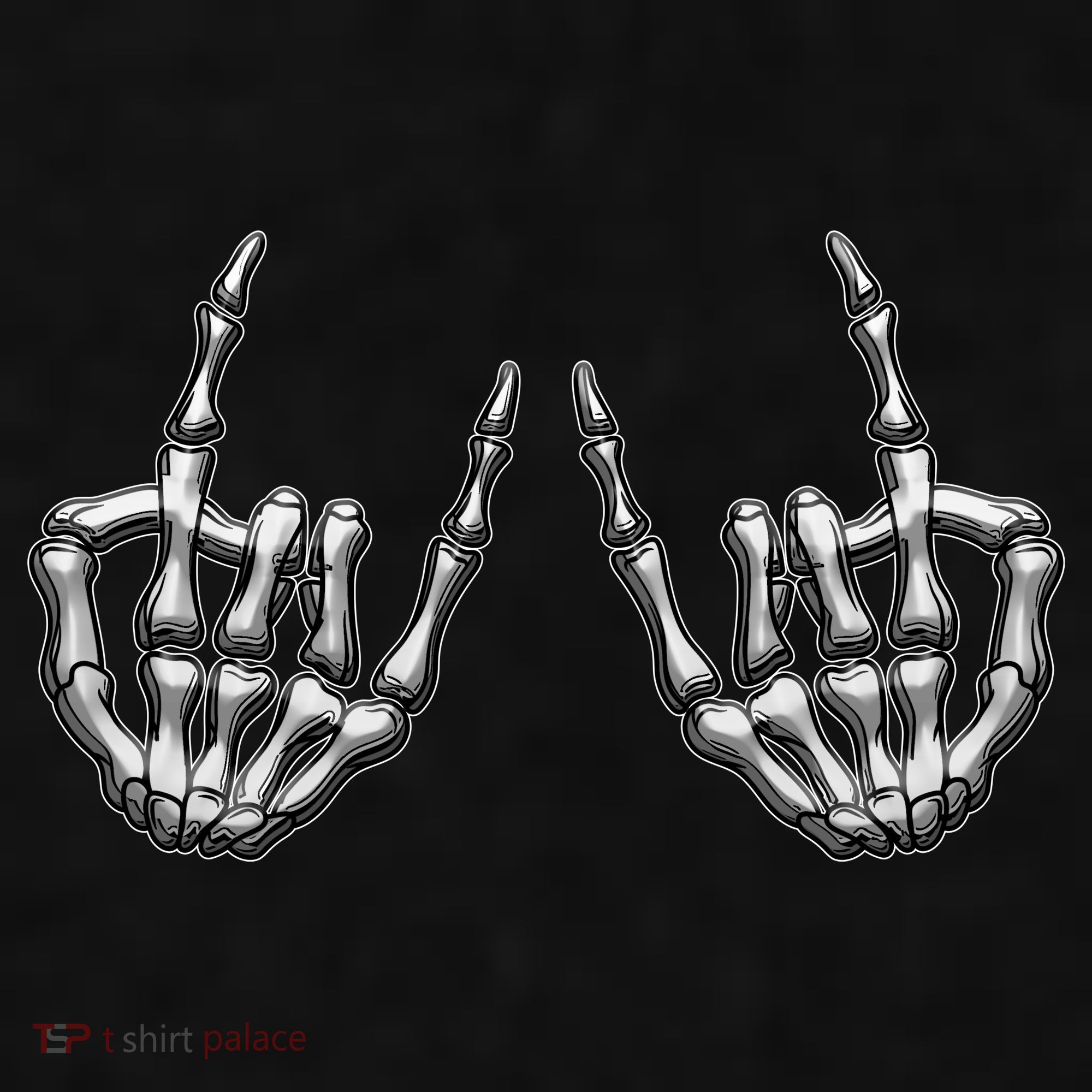 Cool Funny Punk Rock On Skeleton Hands Ladies PosiCharge Tri-Blend Wicking Tank
