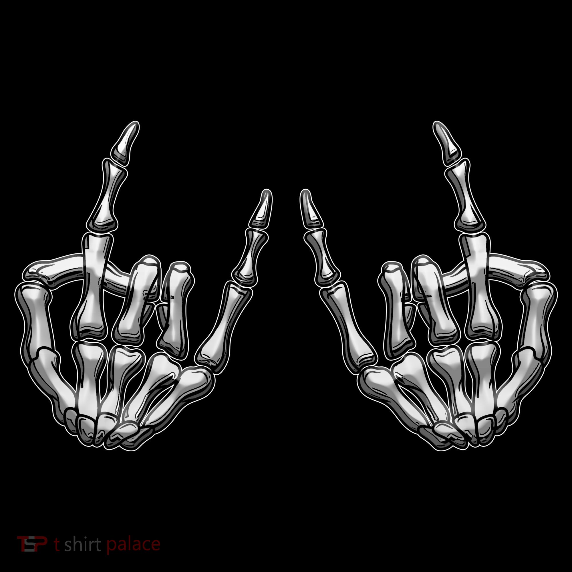 Cool Funny Punk Rock On Skeleton Hands Bucket Hat
