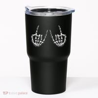 Cool Funny Punk Rock On Skeleton Hands Tumbler thumb 0