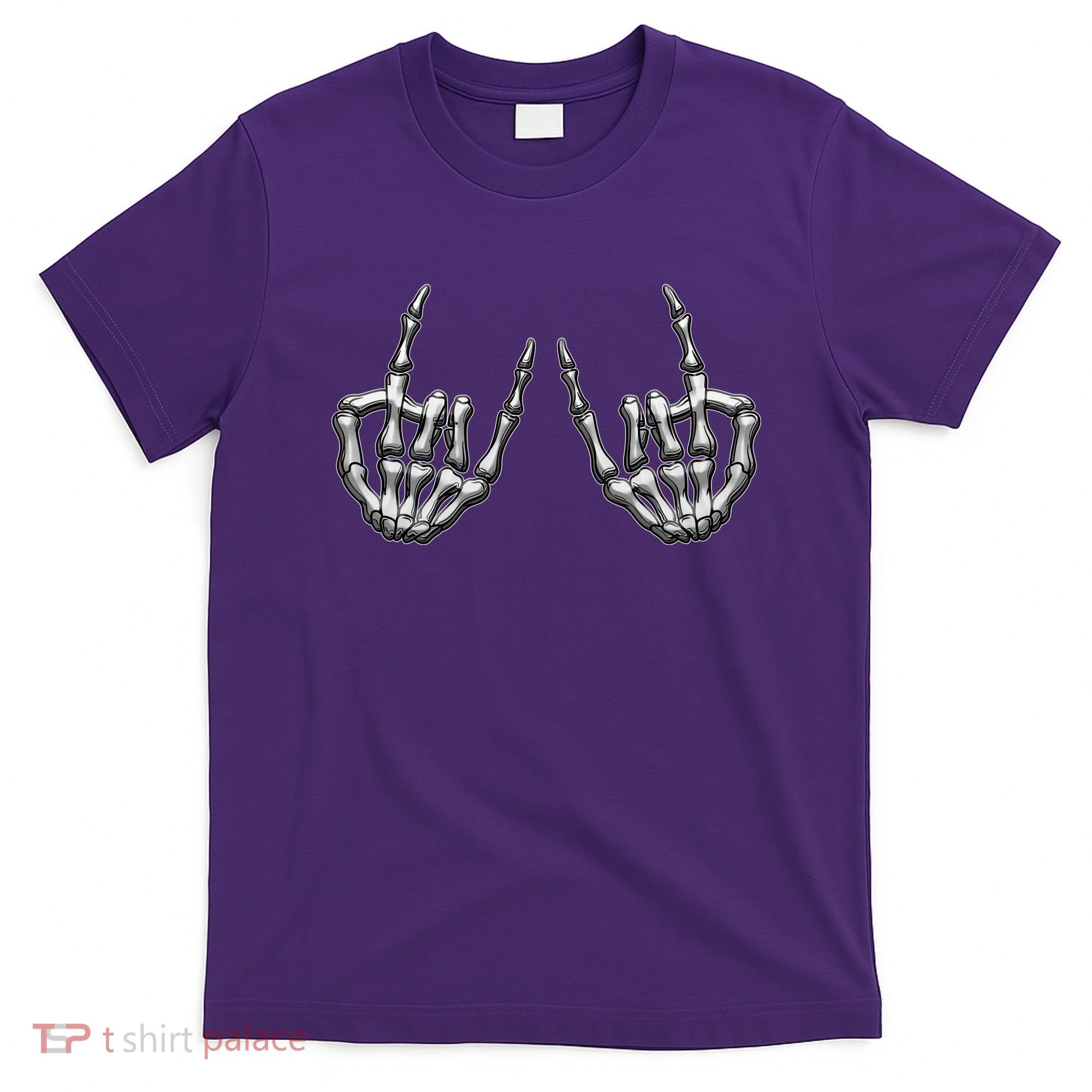 Cool Funny Punk Rock On Skeleton Hands T-Shirt