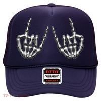 Cool Funny Punk Rock On Skeleton Hands Hat thumb 0