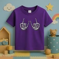Cool Funny Punk Rock On Skeleton Hands Toddler T-Shirt thumb 3