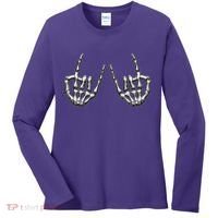 Cool Funny Punk Rock On Skeleton Hands Women's Long Sleeve Shirt thumb 0