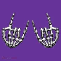 Cool Funny Punk Rock On Skeleton Hands Women's T-Shirt thumb 6