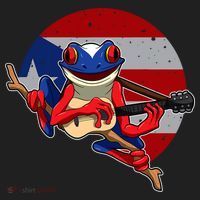 Coqui Frog Playing Guitar Puerto Rico Animal Women's Sweatshirt thumb 2